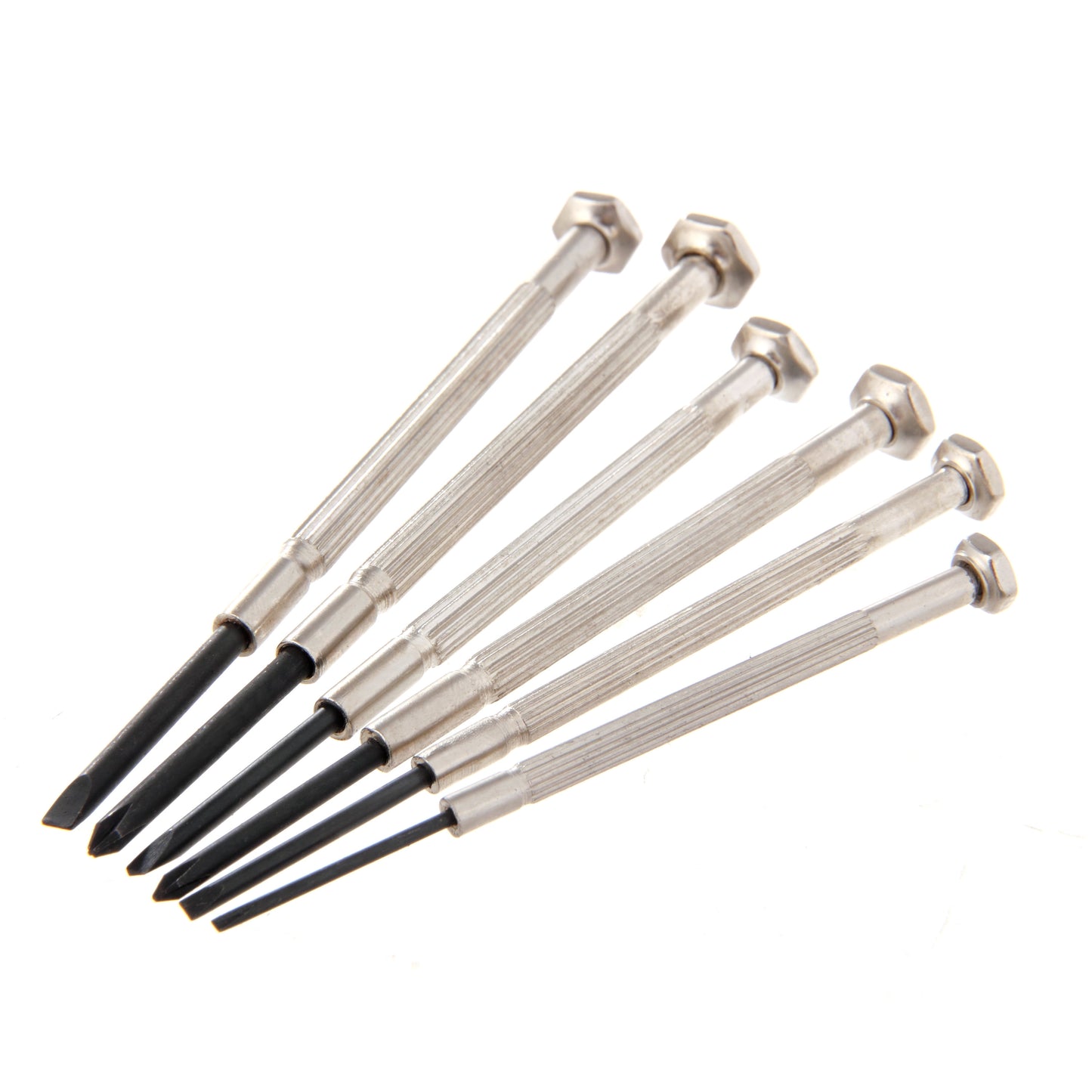 6 Piece Precision Philips and Slotted Screwdriver Set TS80037R, Steel