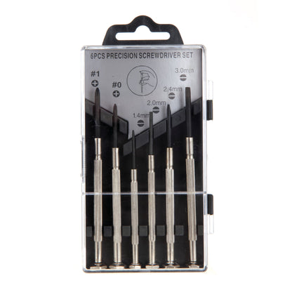 6 Piece Precision Philips and Slotted Screwdriver Set TS80037R, Steel